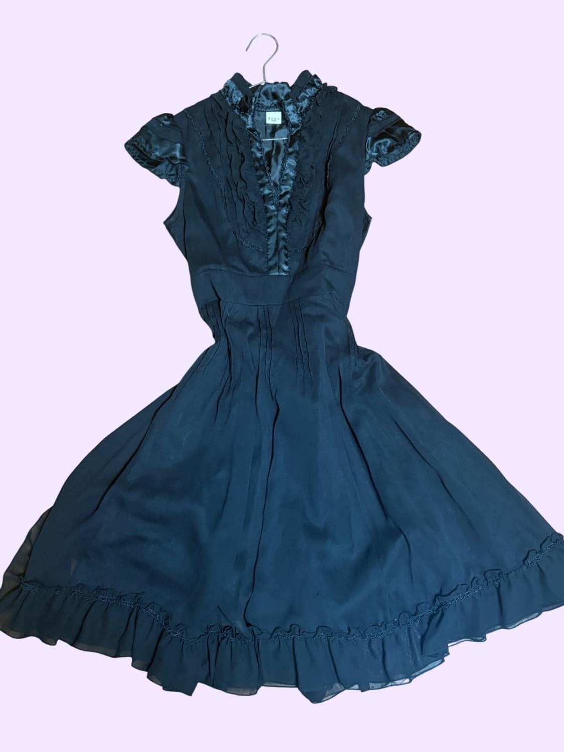 axes 고스 갸루 블랙 롱 원피스 상품이미지1