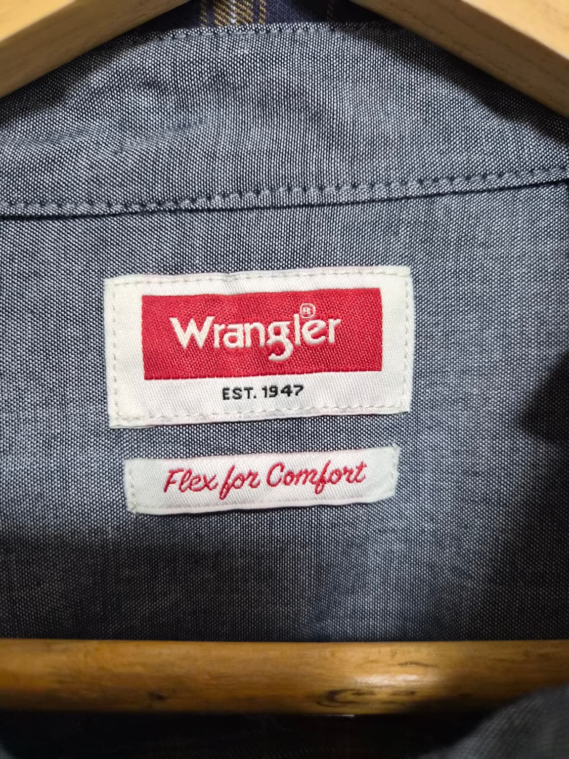 랭글러Wrangler 체크 코튼 셔츠 XL사이즈 - S286 상품이미지4