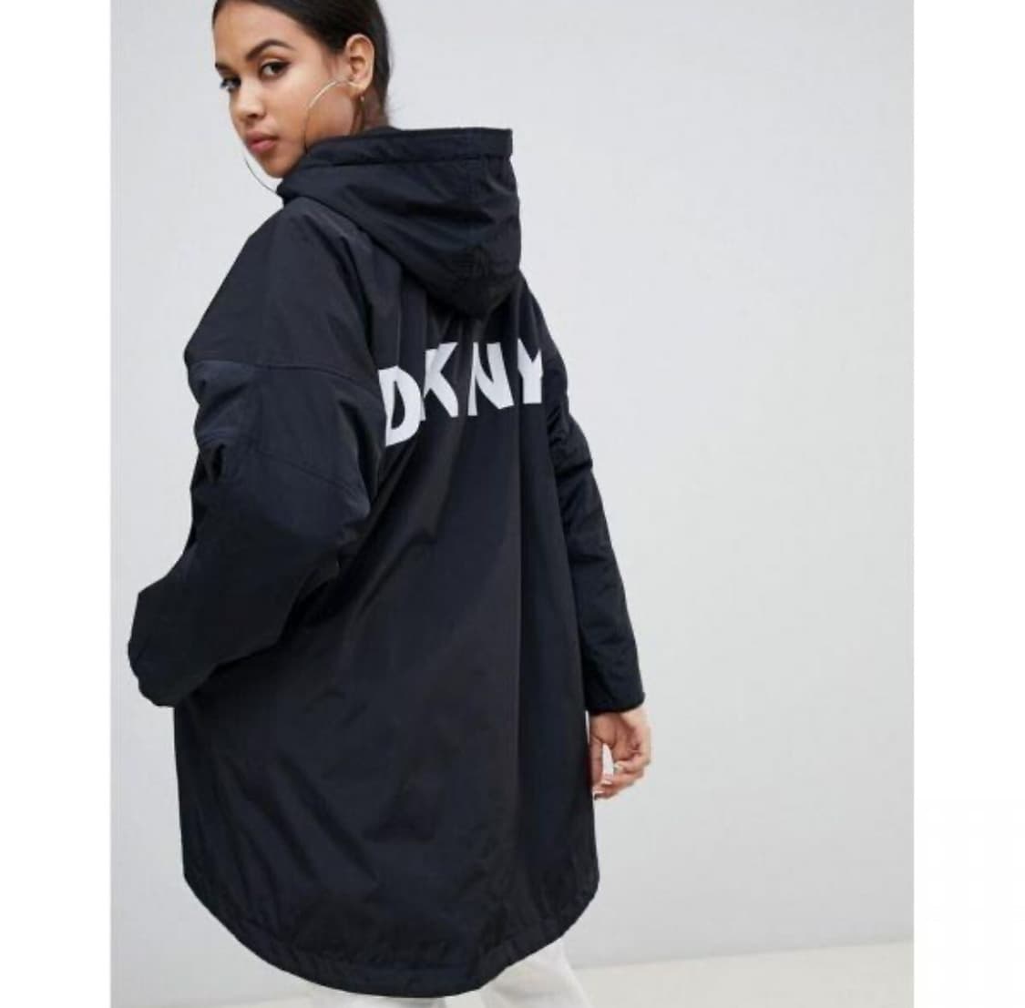 DKNY 리버시블 백로고 롱 후드자켓 상품이미지2