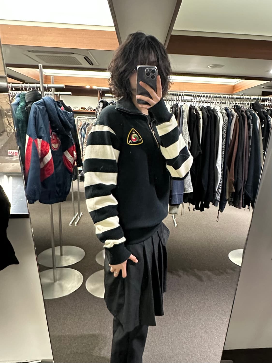 L)쿠쉬맨 하프집 폴로 터틀넥 플리스 스웻셔츠 상품이미지2