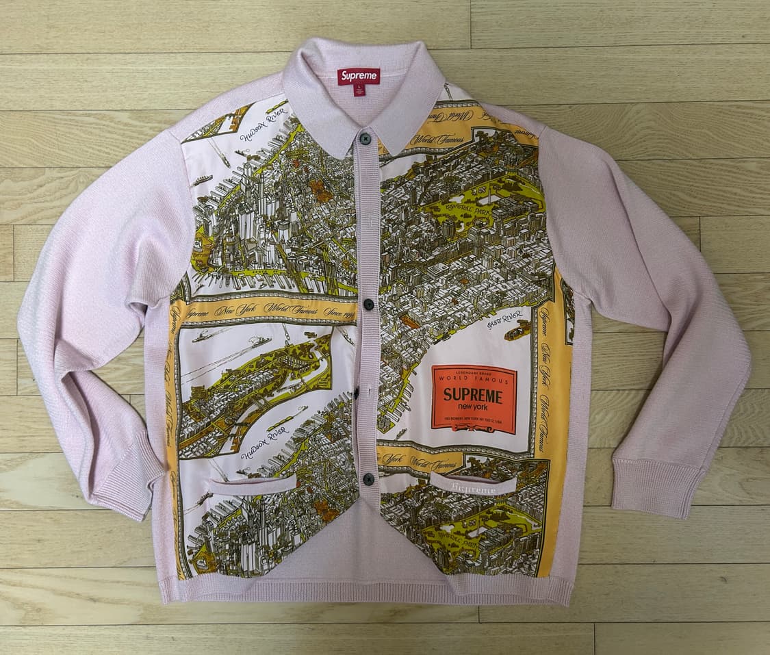 슈프림 실크 맵 가디건 핑크 - 23FW - L 상품이미지2