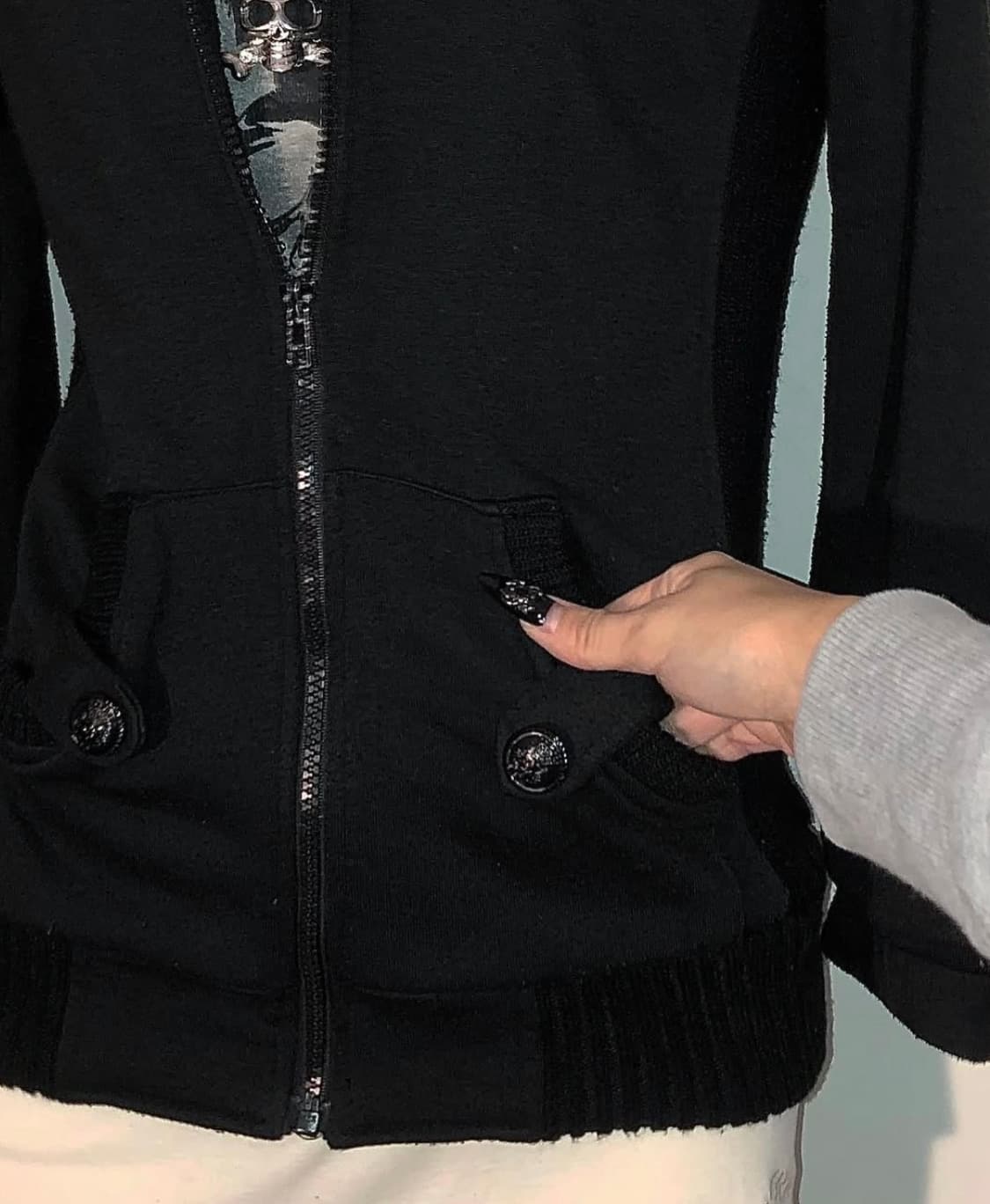 00s 하이넥 아우터 자켓 오피움 락시크 y2k 상품이미지5