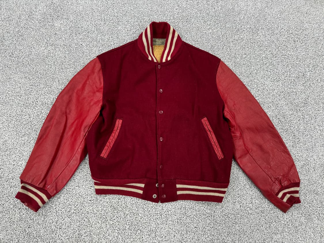 [70-80s] 골든베어 USA 레더 바시티 상품이미지1