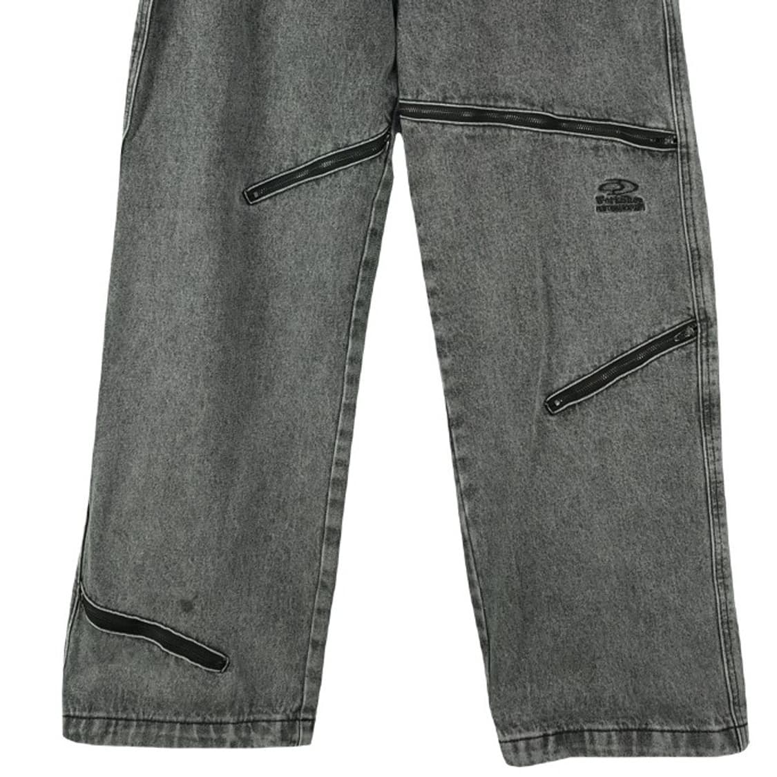 [트래블] 오픈 지퍼 워싱 데님 팬츠 그레이 M18653 상품이미지5