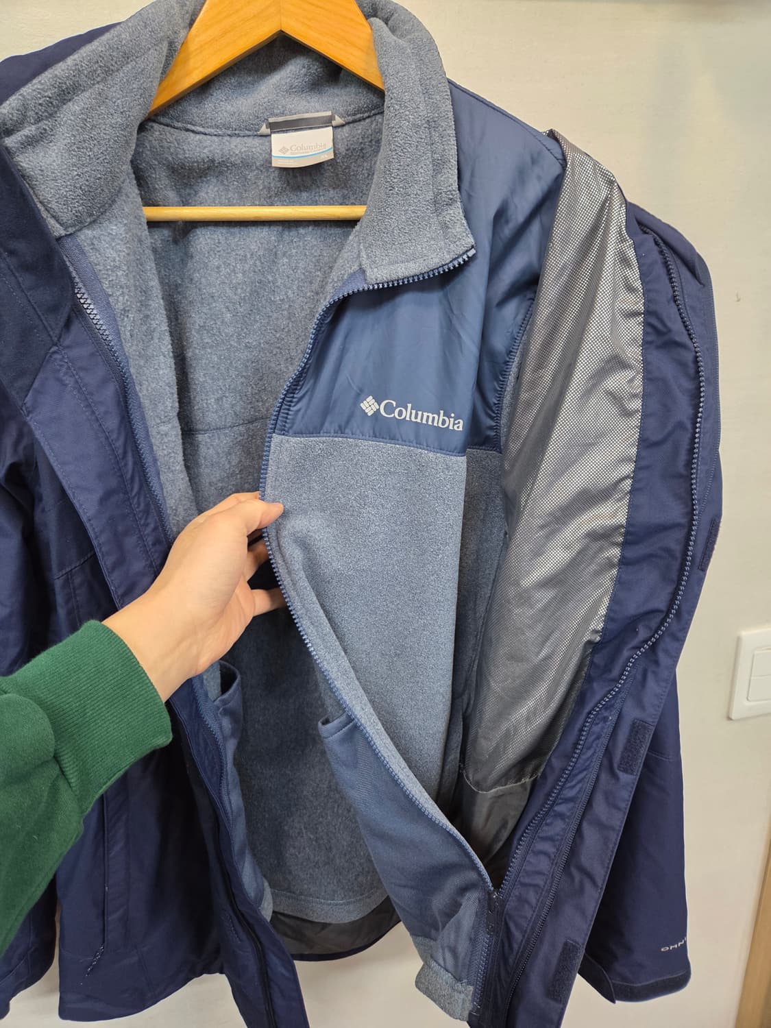 컬럼비아 옴니테크 플리스 +바람막이 후드자켓 xl 상품이미지5