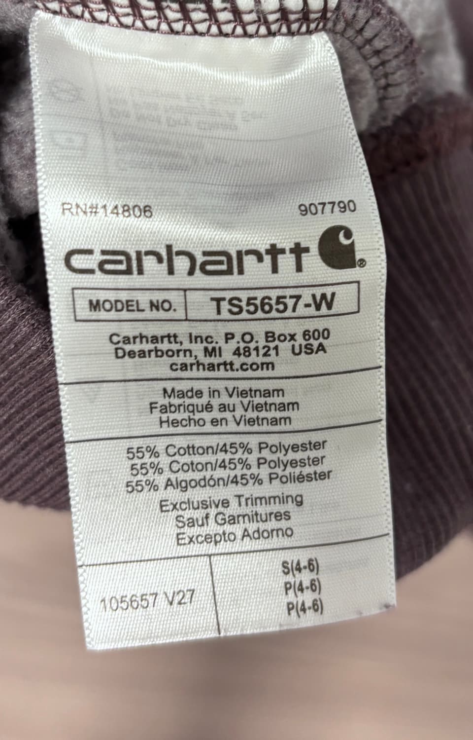 칼하트 하프집업 S 상품이미지5