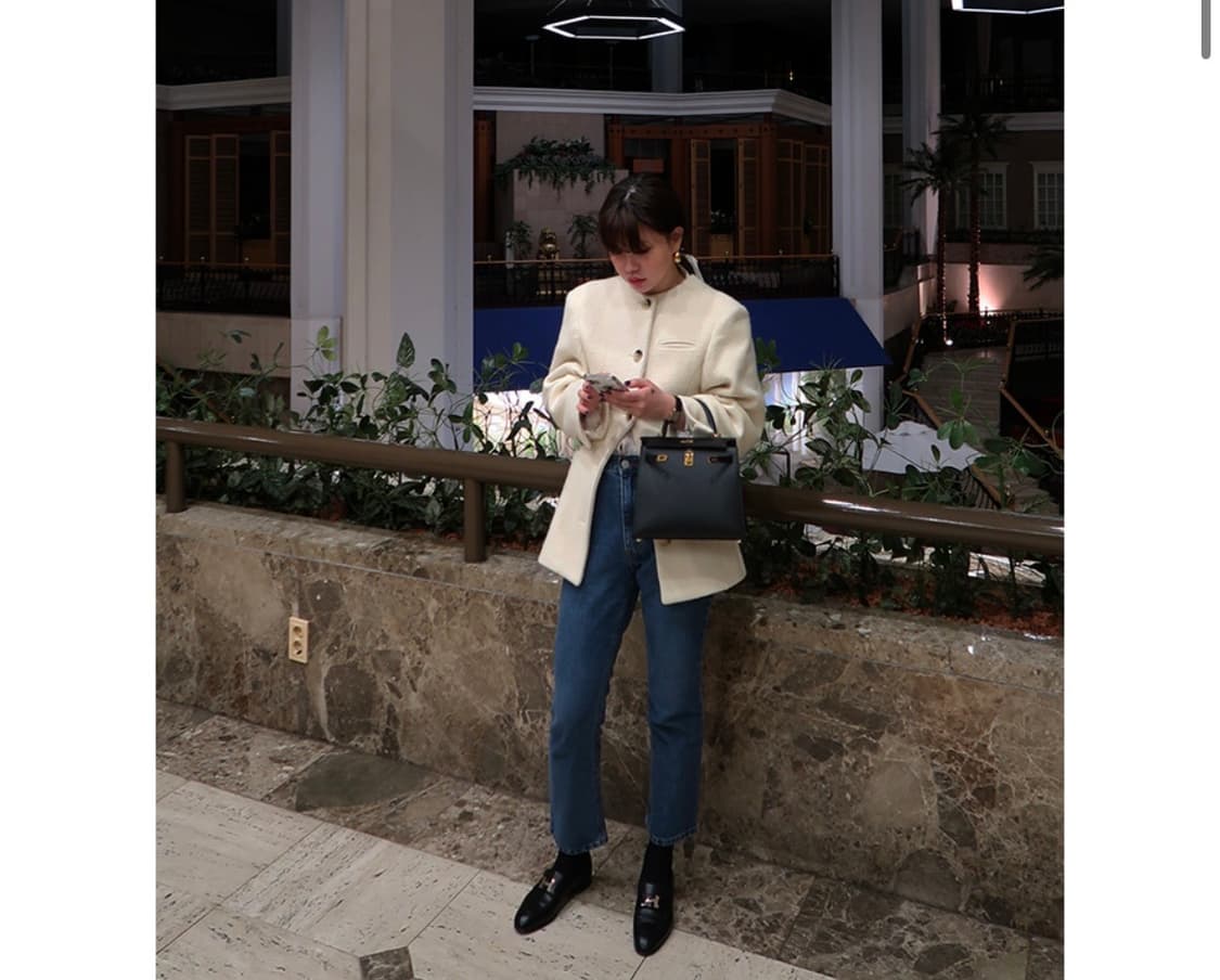 프레클 알파카 노카라 자켓 상품이미지2