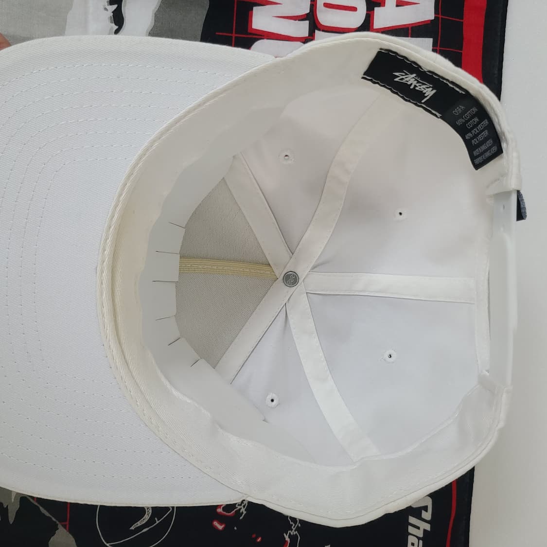 스투시 월드투어 화이트 스냅백 모자 상품이미지7