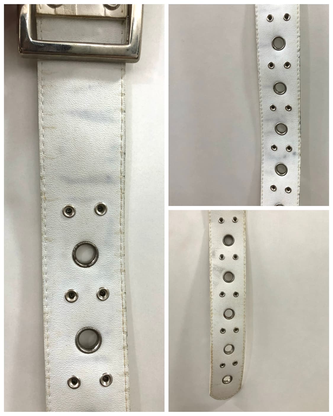 y2k white eyelet belt 상품이미지5