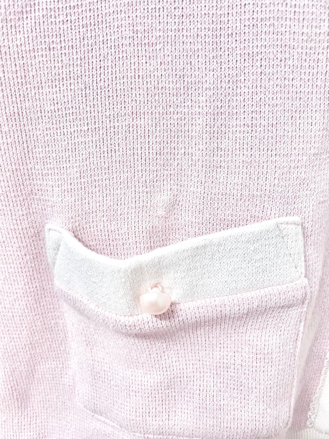 PRENOIS 핑크 리본 레이스 진주 로걀탑 히메갸루 로걀 상품이미지2