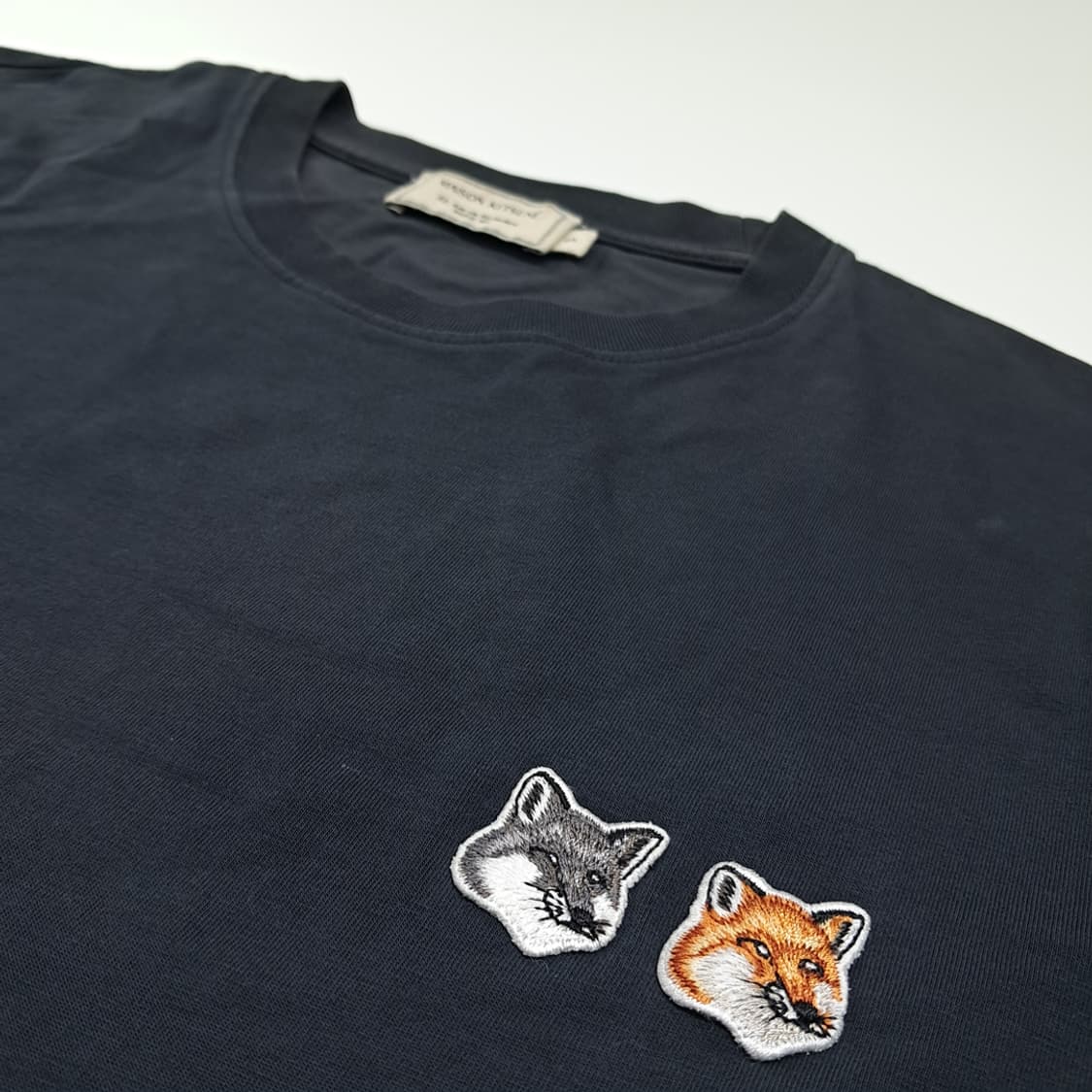 CK104 S 메종키츠네 더블폭스헤드 블랙 티셔츠 반팔 상품이미지4