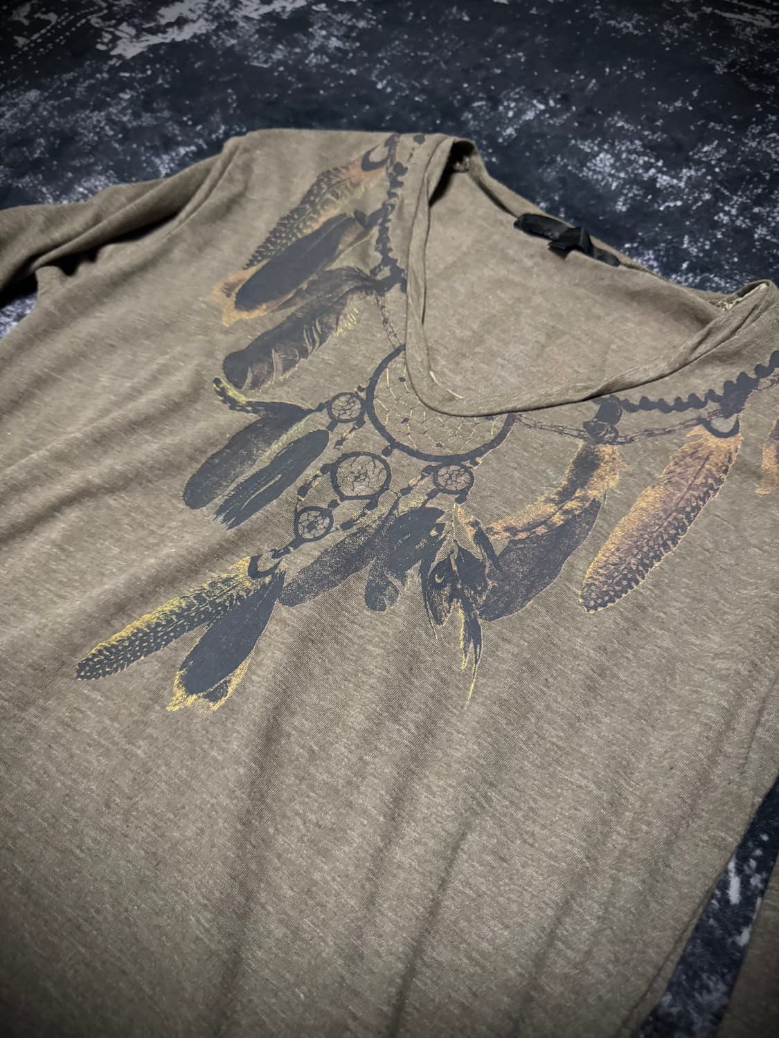 Vkei mood feather print long sleeve 상품이미지2