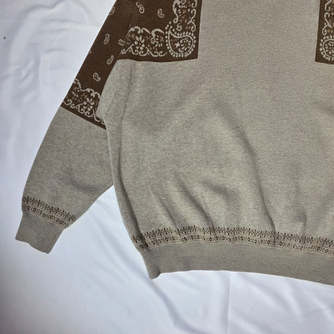 캐피탈 12G 울 반다나 니트 브라운 상품이미지8