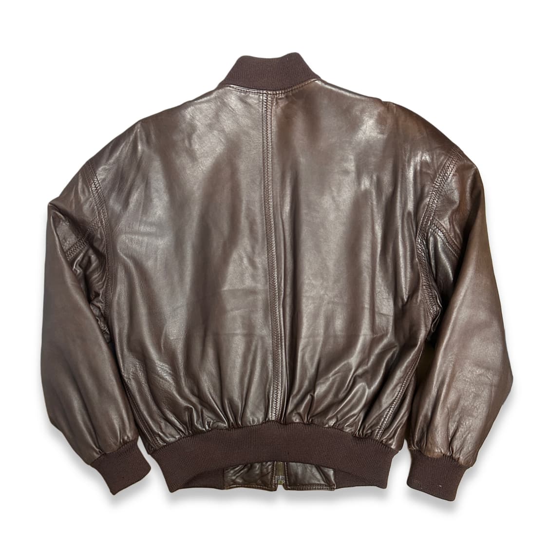 80s  HUGO BOSS 브라운 레더 자켓 50 상품이미지2