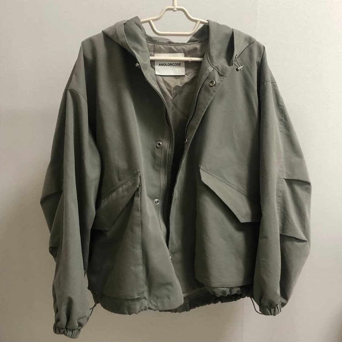 어널러코드 후드 숏점퍼 (베이지) 상품이미지1