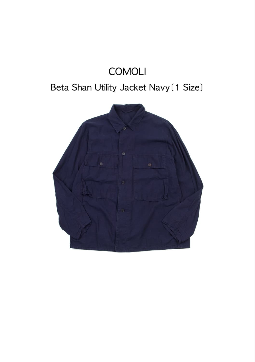 COMOLI 베타 샨 유틸리티 재킷 네이비 상품이미지1