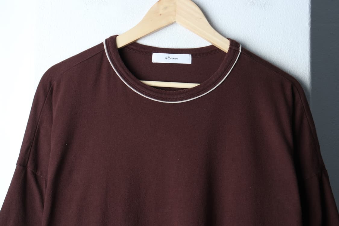 (L-2XL) 일꼬르소 반팔 티셔츠 빅사이즈 브라운 조스-7BB6 상품이미지3