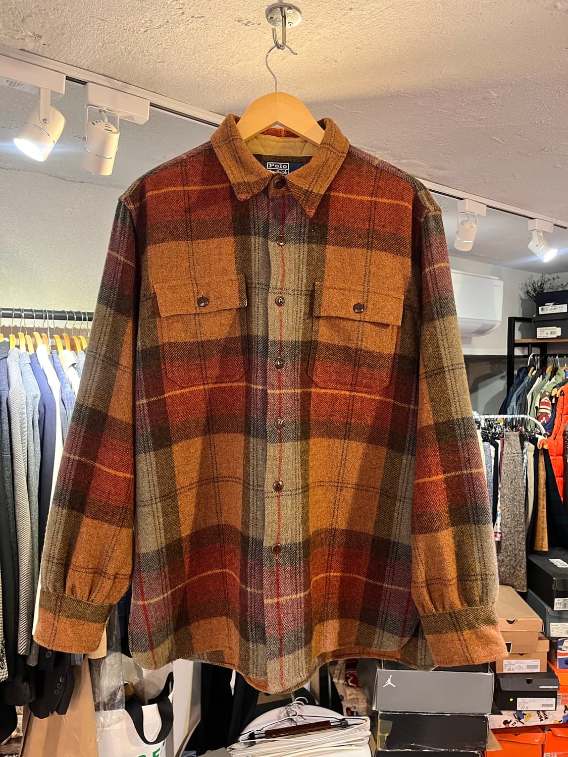 90’s 폴로 랄프로렌  울 아웃도어 셔츠 상품이미지1