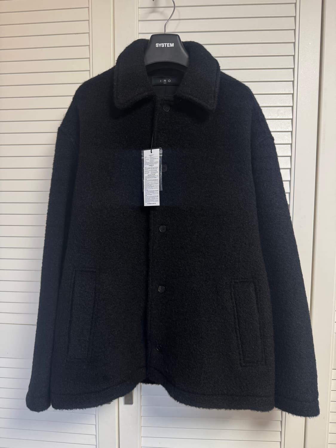 이로맨 부클 모헤어 하프 코트 오버핏 95~100 새제품 상품이미지1