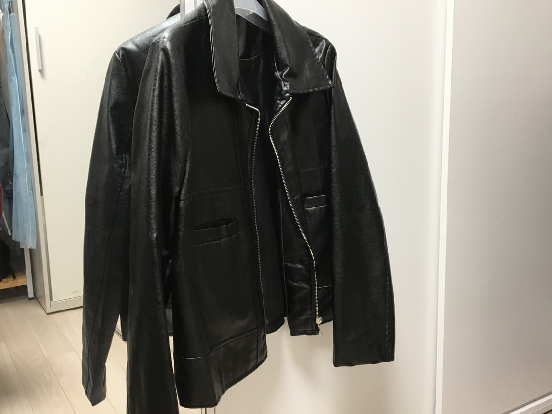 빈티지 레더 자켓 블랙 상품이미지1