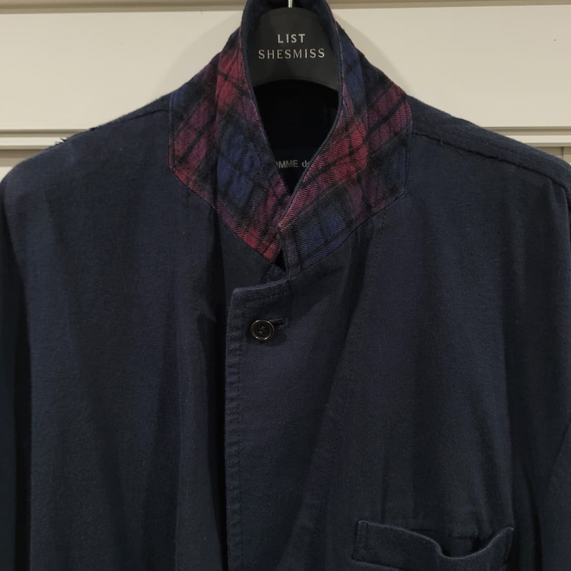 꼼데가르송 옴므 체크 블럭 자켓 L 상품이미지6