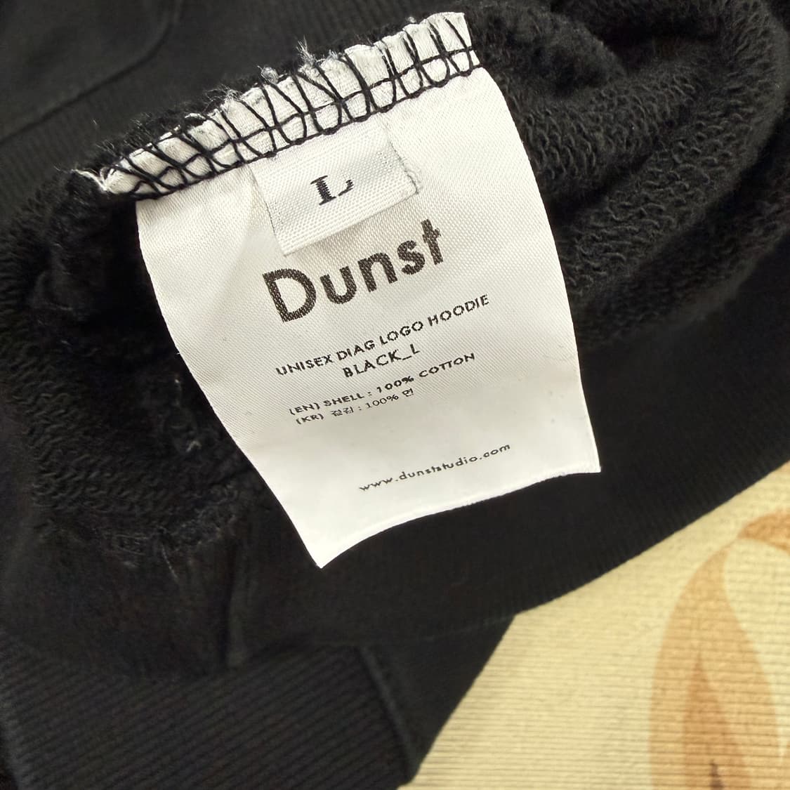 (L)던스트 Dunst 베이직로고 후드티셔츠(블랙) 상품이미지3