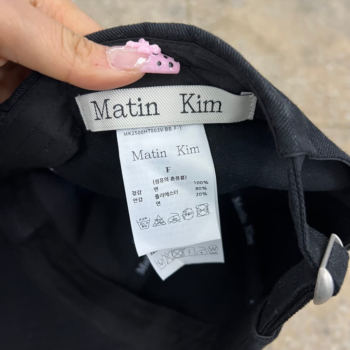 마뗑킴 블랙 볼캡 상품이미지4