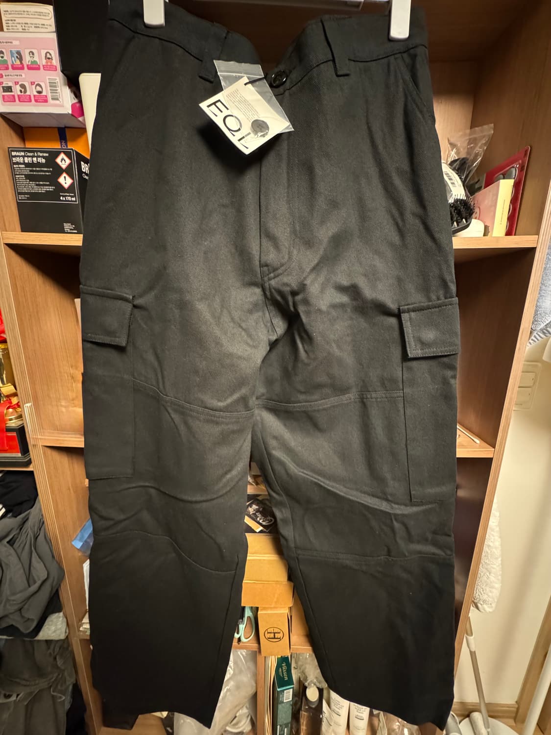EQL 코튼 카고 팬츠 블랙 상품이미지2