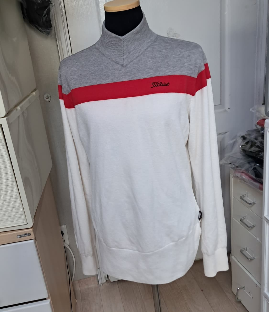 타이틀리스트 여성 방풍넥폴라 니트 L(95)약66~날씬77 상품이미지1