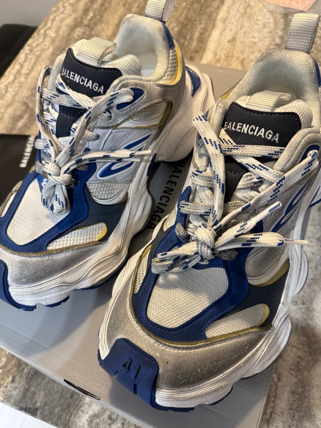 [41] 발렌시아가 카고 스니커즈 블루 국내매장판 상품이미지4