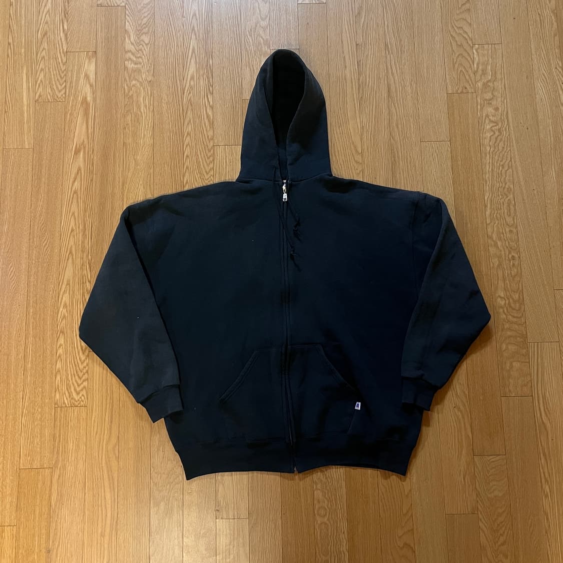 [XXL] 90s 빈티지 러셀 후드집업 워시드 블랙 상품이미지3