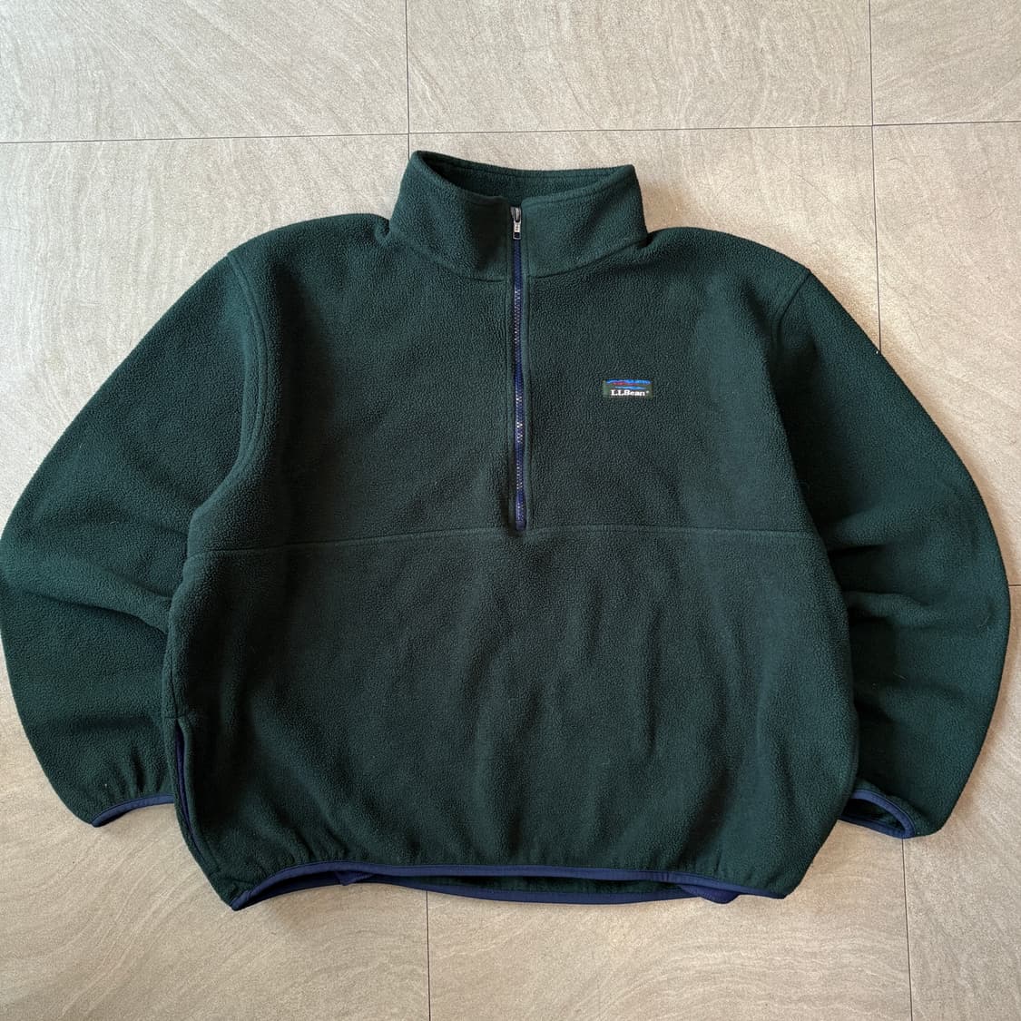 90s L.L.bean 90년대 미국 생산 엘엘빈 그린 신칠라 플리스 상품이미지1