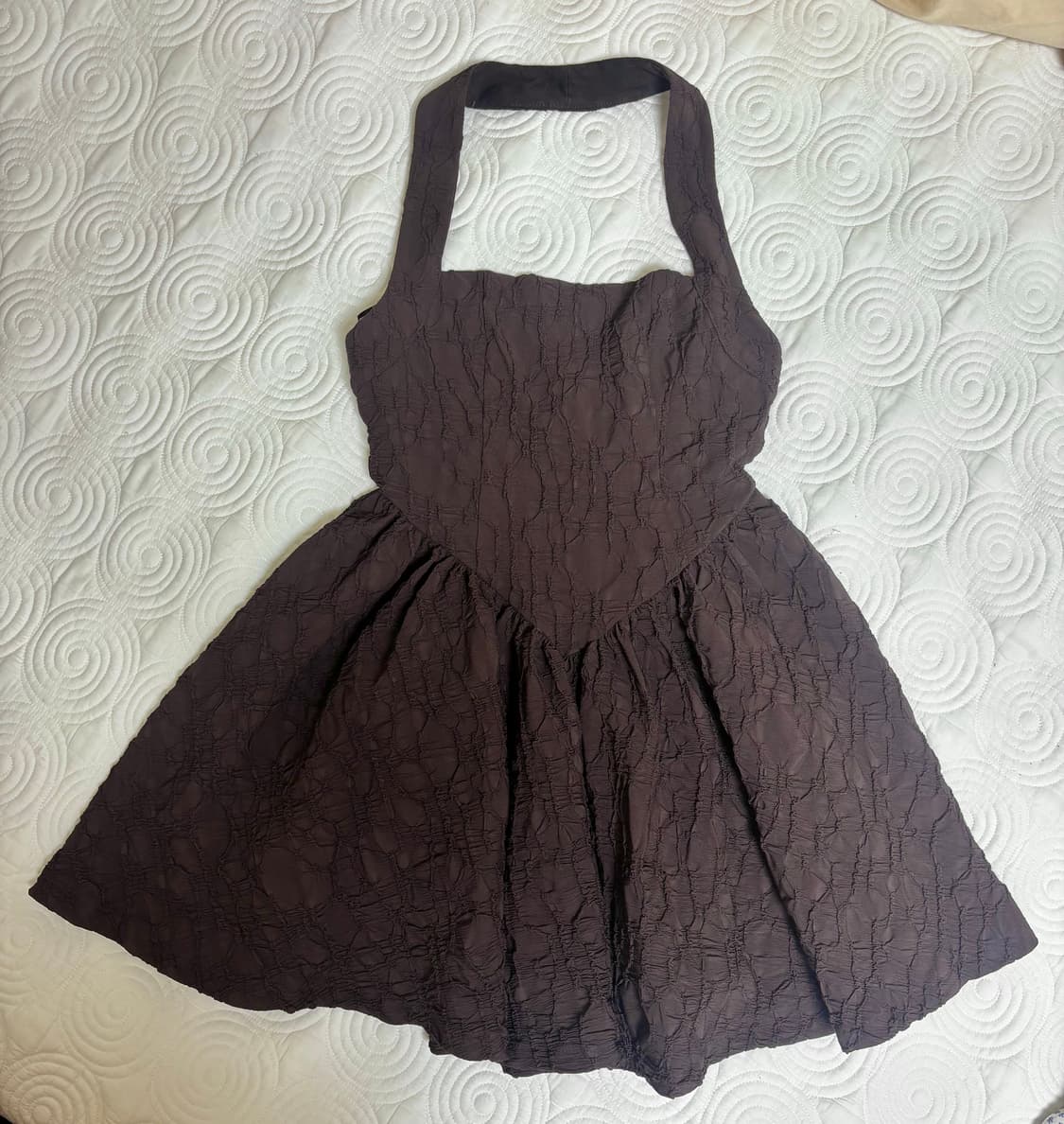 자라 홀터넥 원피스 브라운 상품이미지1