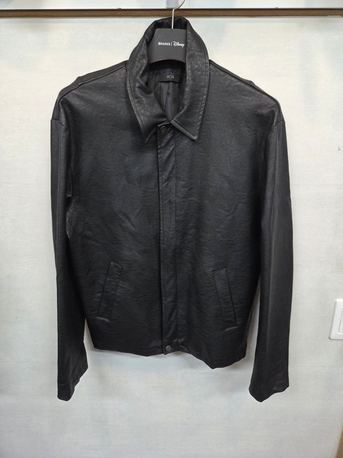 빈티지 roa 미니멀 비건 레더 자켓 L 상품이미지1