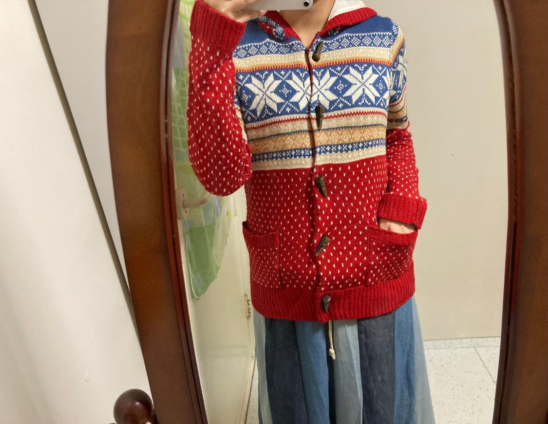 눈꽃 후드 떡보끼 가디건 상품이미지4