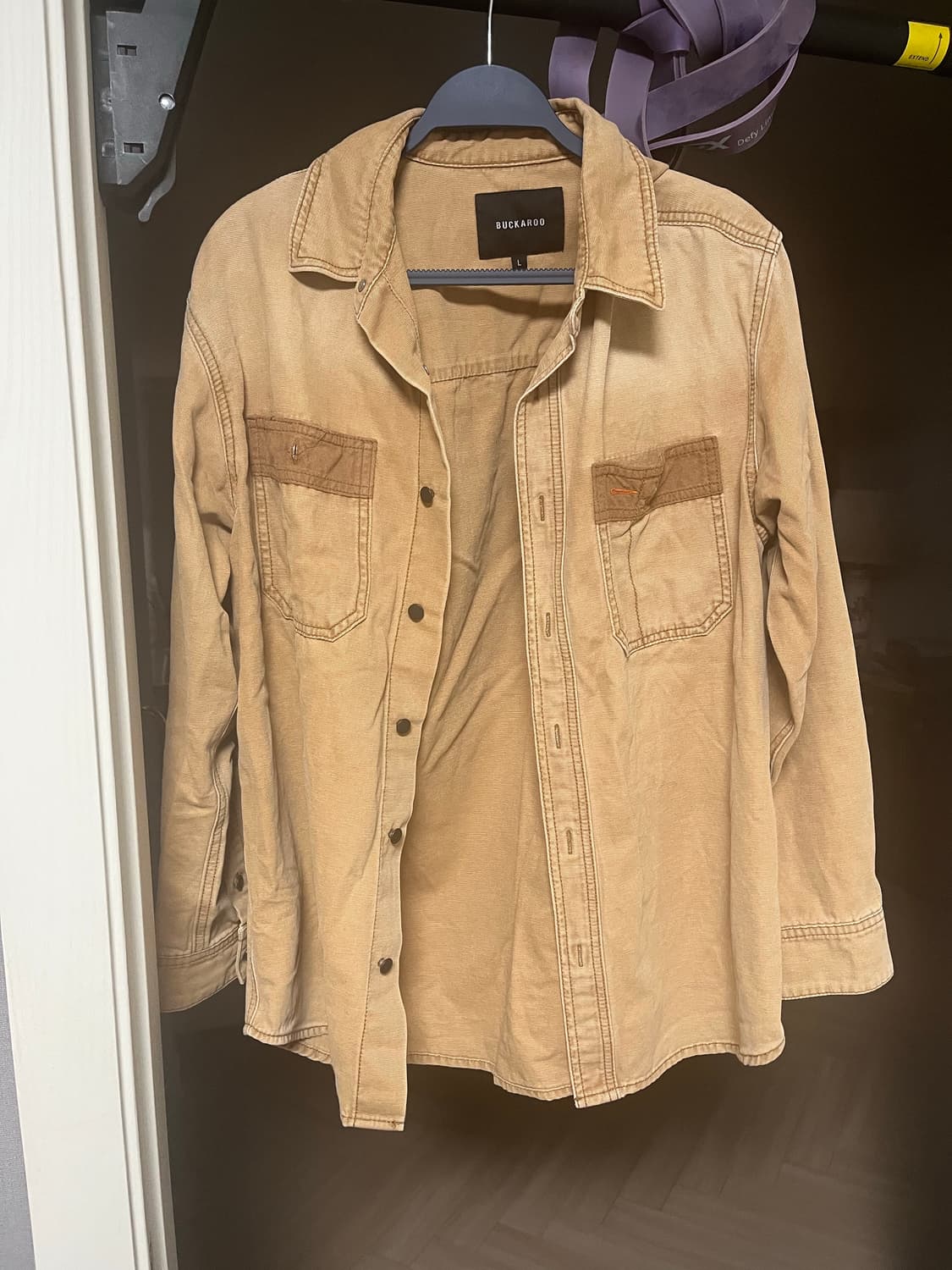 BUCKAROO 남성 면 셔츠 L 상품이미지1