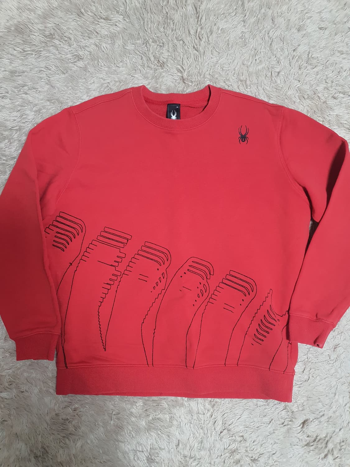 스파이더 그랙픽자수 맨투맨 상태 굿  사이즈 105 상품이미지1