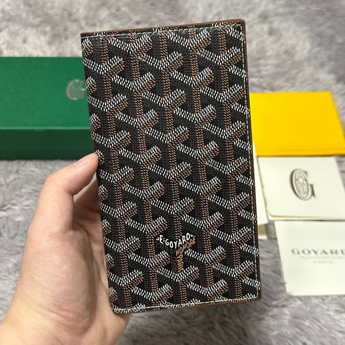 [풀구성] 고야드 생로슈 장지갑 블랙탄 상품이미지1