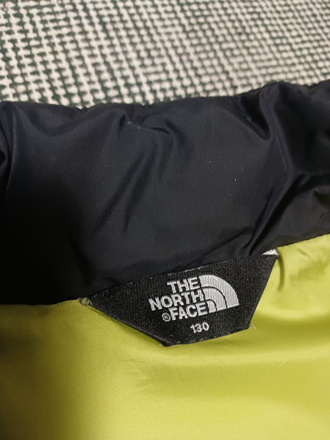 노스페이스 키즈 눕시 패딩 (옐로우/블랙)-(8-9세) 상품이미지5