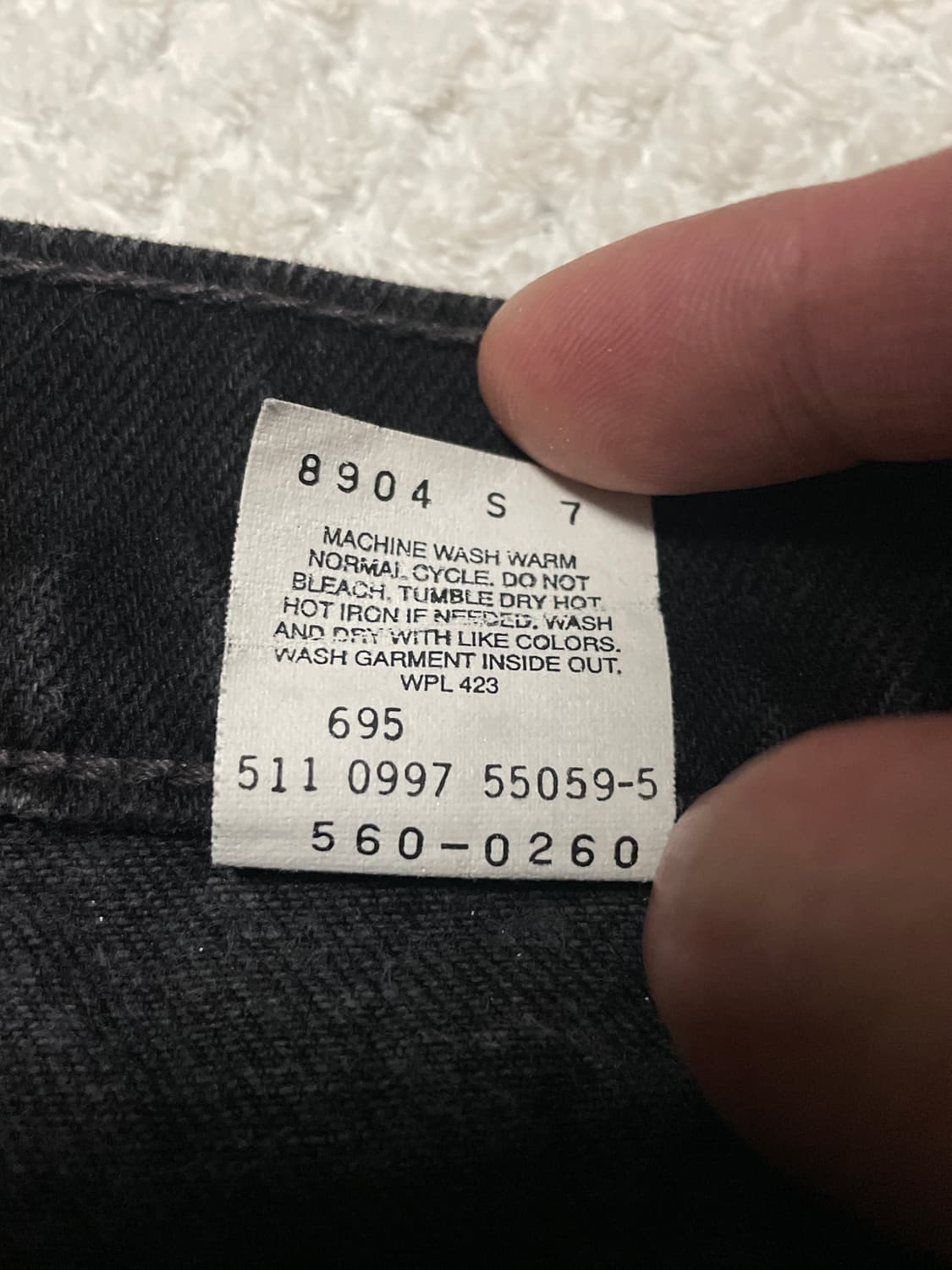 [33X32] 리바이스 90's USA 560 흑청 데님 팬츠(클리닝O) 상품이미지9