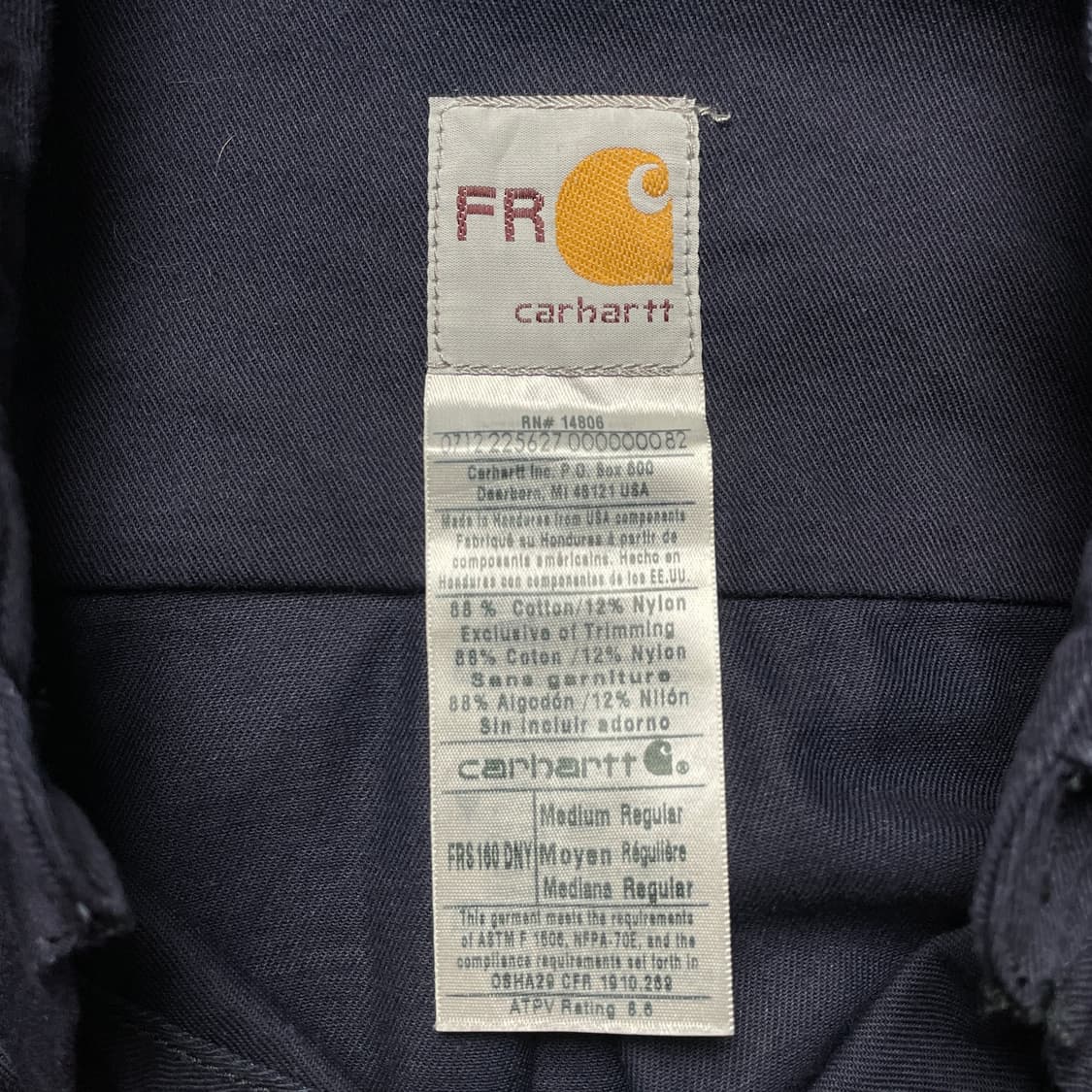 CARHARTT 칼하트 빈티지 네이비 플랩포켓 워크 셔츠 A00971 상품이미지9