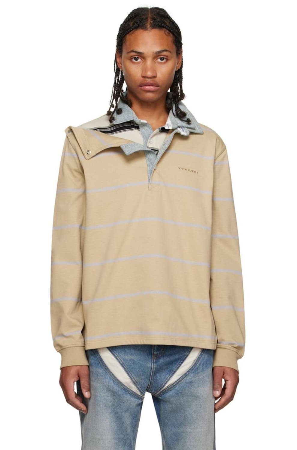 (L) 와이프로젝트 더블 카라 럭비 폴로 베이지 상품이미지2