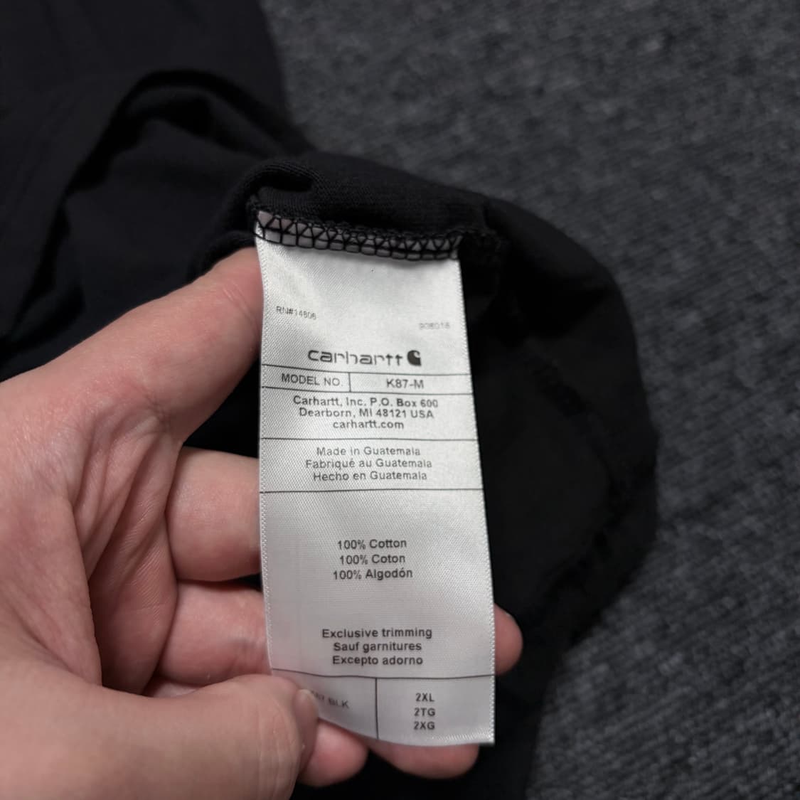 칼하트 오리지널 루즈핏 반팔티 상품이미지4