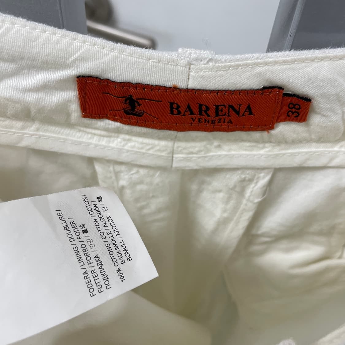 바레나 마 100% 화이트 팬츠 38(W) 상품이미지5