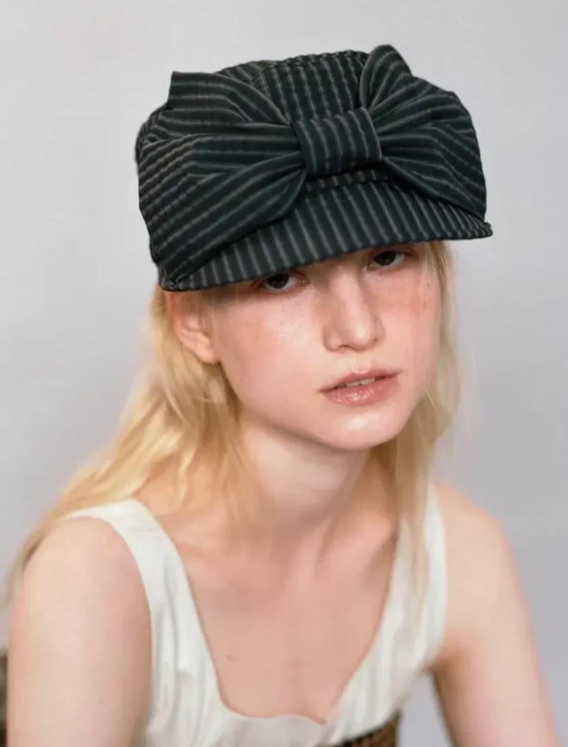 Awesomeneeds stripe ribbon cap 상품이미지1