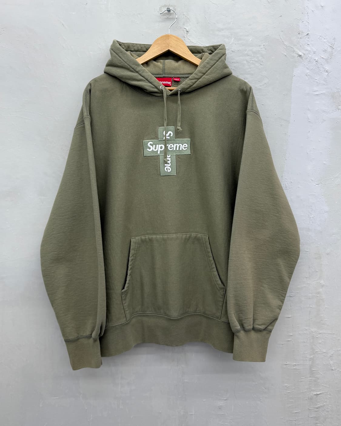 Supreme 크로스 박스로고 헤비 스웻 후디 상품이미지1