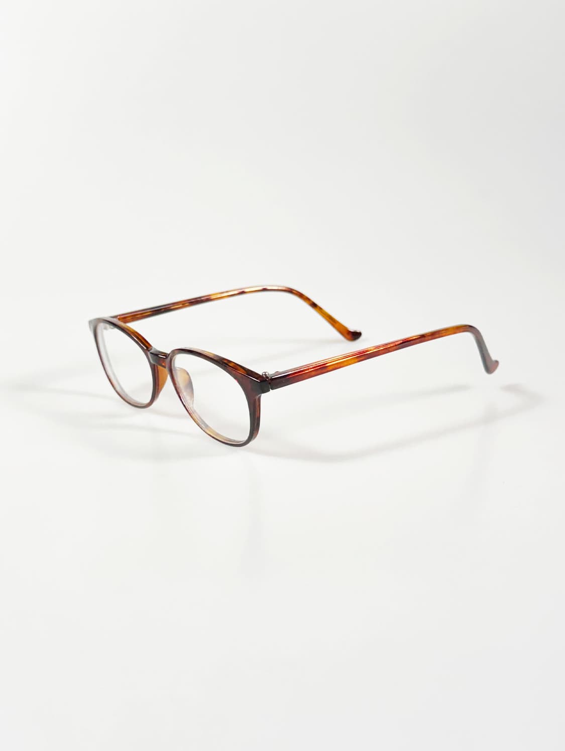 90s 레오파드 오벌 뿔테 스퀘어 프레임 빈티지 안경 상품이미지3