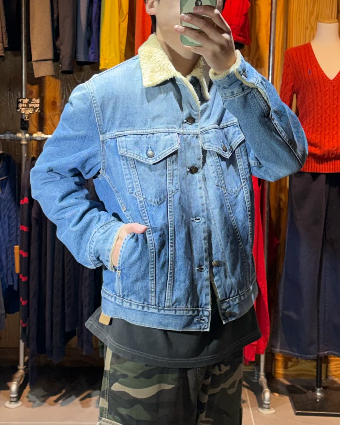 L 리바이스 울프 카라 워시드 데님자켓 상품이미지1