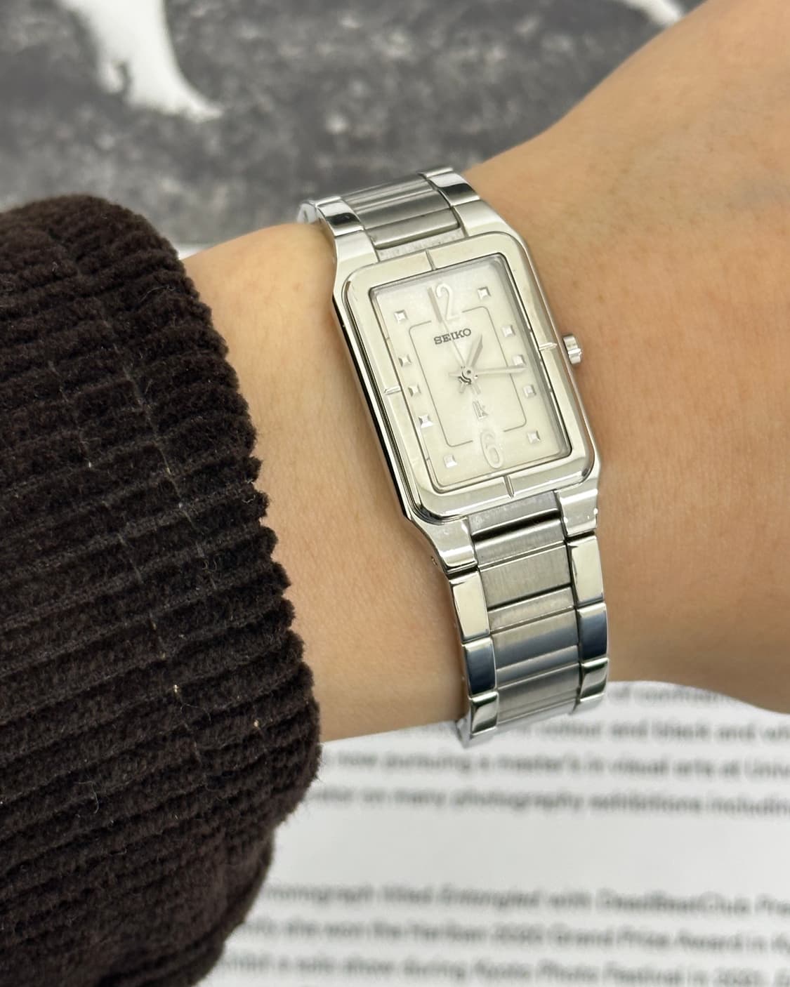 세이코 루키아 렉탱귤러 쿼츠 시계 상품이미지9