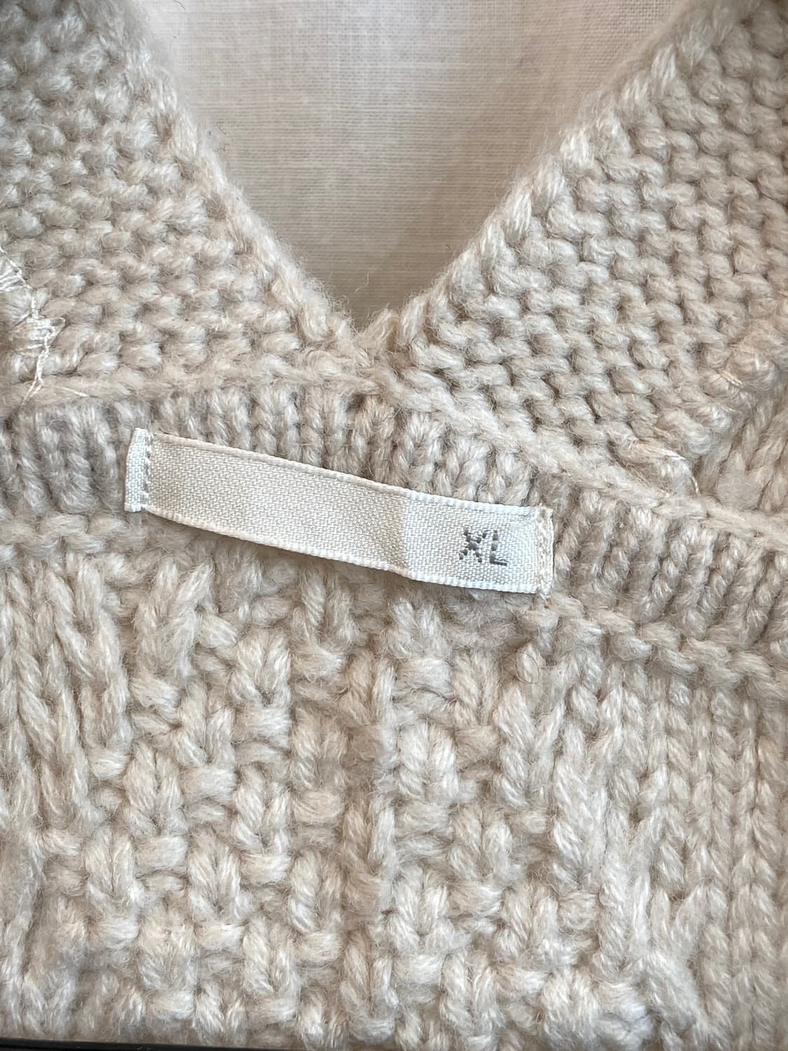 GU 화이트 니트 오픈가디건(XL) 상품이미지8